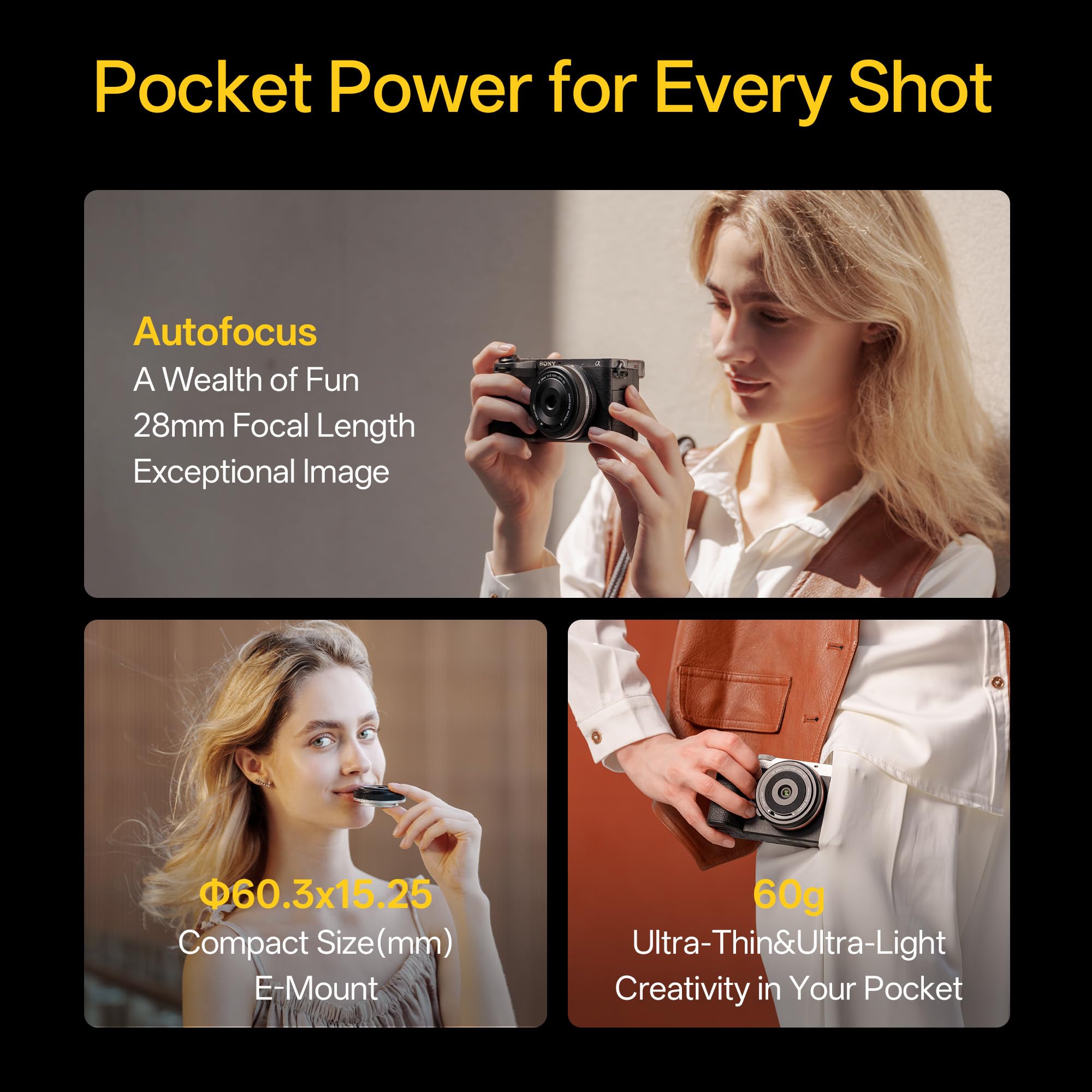 Amazon.com : VILTROX AF 28mm F4.5 FE Lens for Sony E-Mount,AF 28